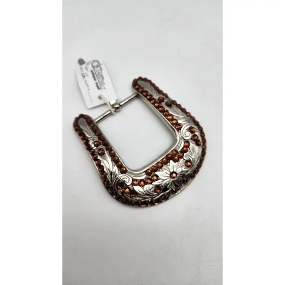 Western BB Simon Ornate Amethyst Accented Belt Buckle For 1.5" Belt Width. - Picture 4 of 4